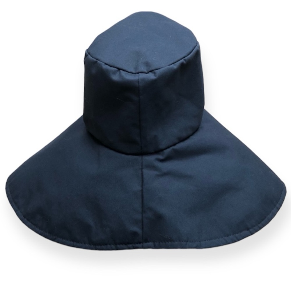 Hand Made Navy Blue Wide Rimmed Summer Sun Hat